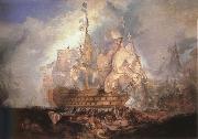 Joseph Mallord William Turner Sea fight Sweden oil painting artist